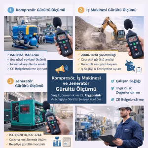 Kompresör, İş Makinesi ve Jeneratör Gürültü Ölçümü | CE Uygunluk Rehberi